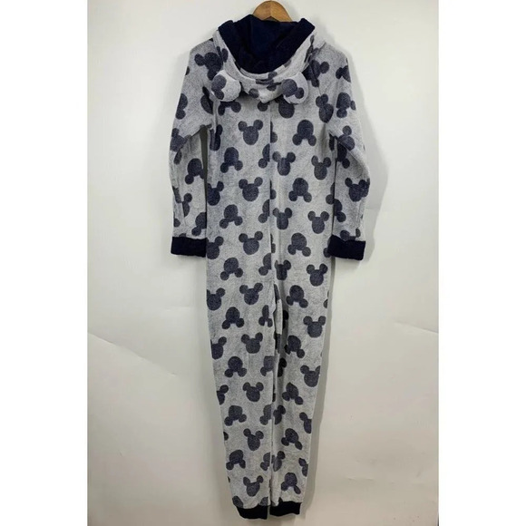 Disney Women's Mickey Mouse Hooded One Piece Zip Up Pajamas Size S - Picture 2 of 15